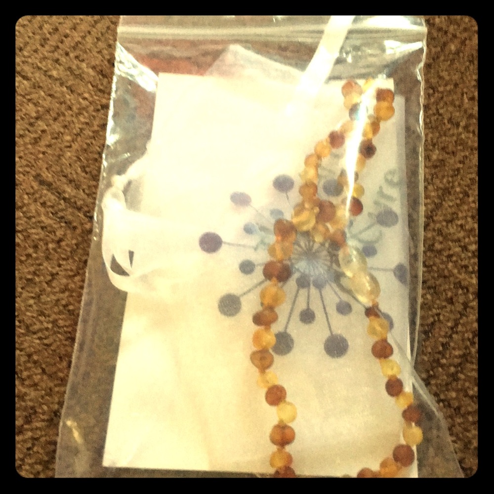 Amber teething necklace